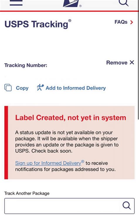 Usps Priority Mail Label Created Not Yet In System