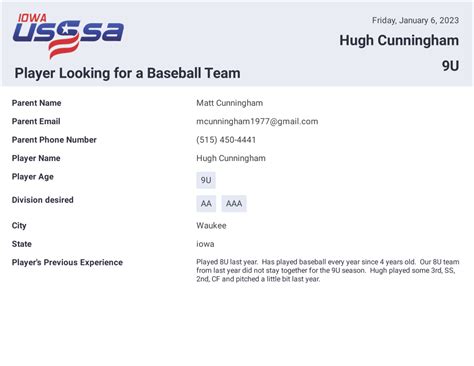 usssa player search