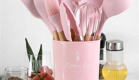 Ustensiles De Cuisine Rose Poudre Set D'