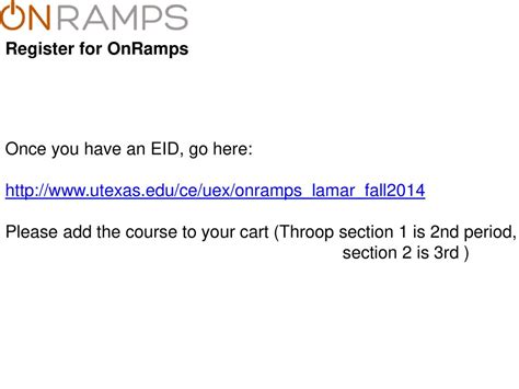 ut eid onramps canvas