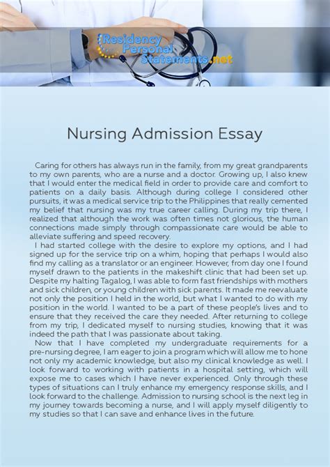 uta nursing admission essay