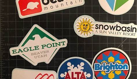 'Ski Utah Badge' Sticker by HolidayShirts in 2020 | Utah skiing, Skiing