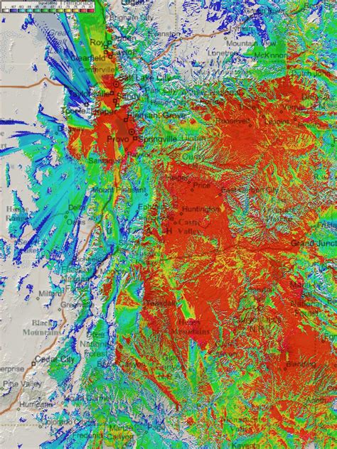 Utah Ham Radio Repeaters Map