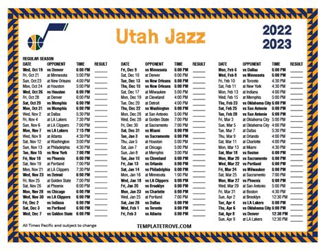 utah jazz schedule 2022 2023 printable