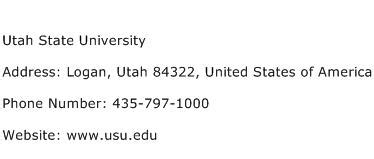 utah state university contact