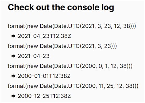 utc date format example java