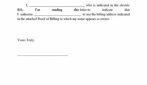 Proof of Billing Address Sample | PDF