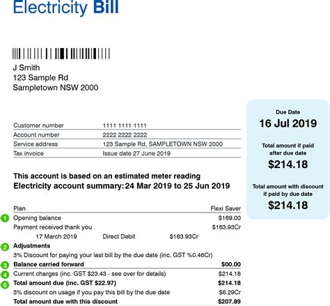Image of a utility bill with a low amount due.