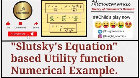 Utility Function Numerical Example