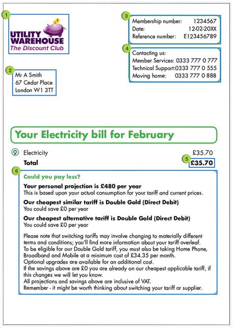 Utility Warehouse Bill Explained