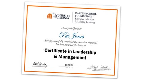 uva graduate certificate in leadership