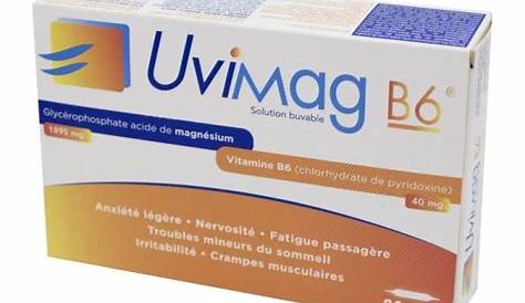 Uvimag B6 Boite de 20 ampoules Carence en magnésium