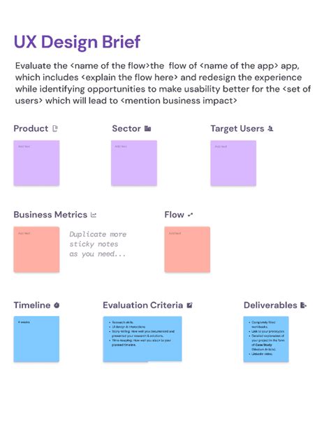 Ux Design Brief Examples