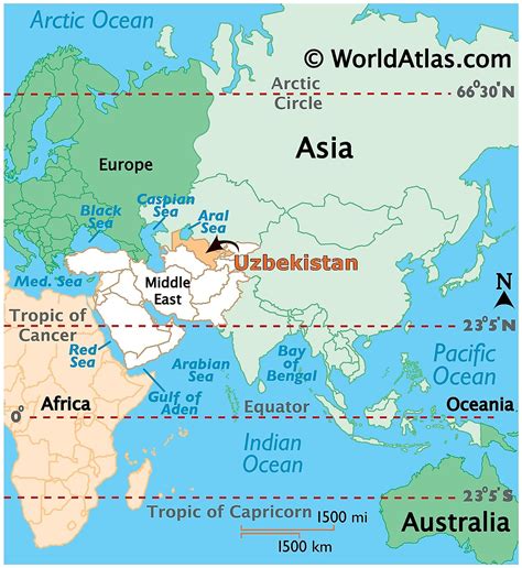 uzbekistan map world
