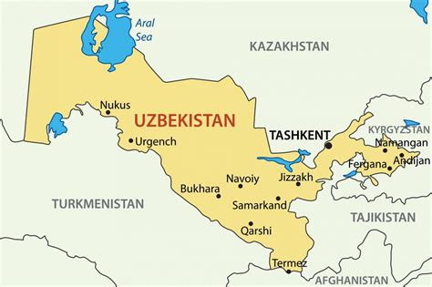 uzbekistan mappa turistica