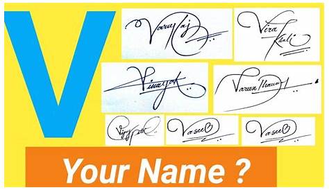 ️ V Signature Style How To Draw Signature Like A Billionaire