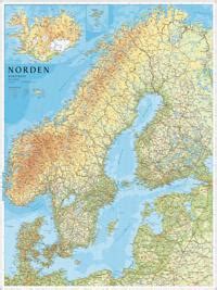 Karta Norden och Baltikum för nålar Frameless Kartkungen karta för nålar