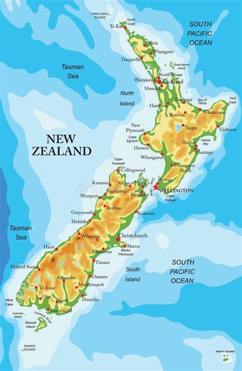 Översikt Av Nya Zeeland Och Nationsflaggan I En Cirkel Vektor