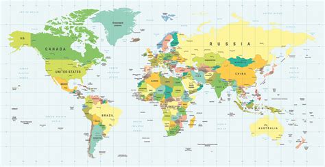 Stor världskarta affisch politisk världskarta affisch laminerad