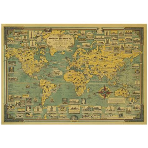Stor världskarta 90 x 60 cm flerfärgad karta pedagogisk affisch för