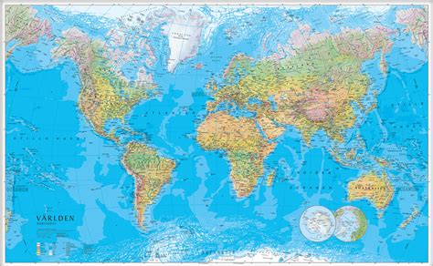 Världskarta. Politisk karta över Världen 2008.