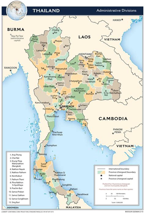 Thailand Map Road