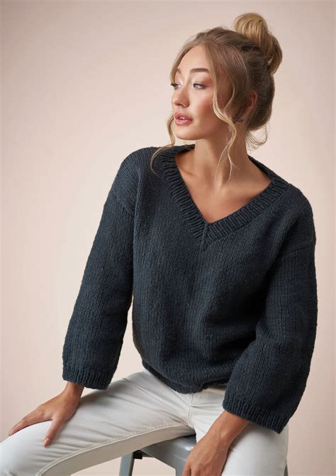 v neck sweater dress pattern