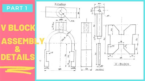 V-Block Drawing With Specification