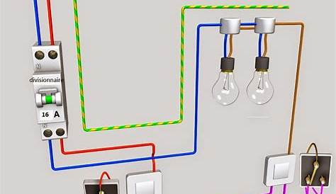 Va Et Vient 3 Interrupteurs 2 Lampes Schema Electrique 1 Lampe