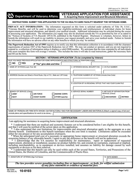 va housing grant form