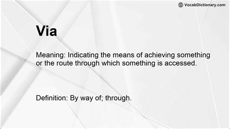 Va Via Meaning
