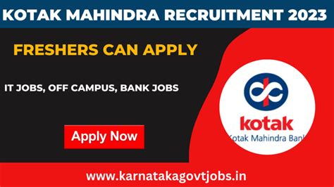 vacancies in kotak mahindra bank for freshers