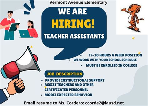 vacancies teaching assistant