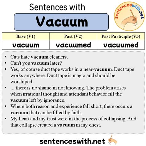 Vacuum Examples In A Sentence