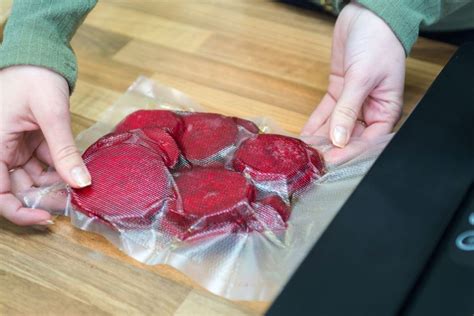 vacuum sealing beetroot