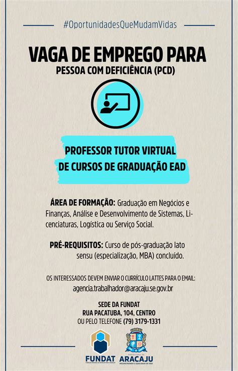 vaga professor tutor ead