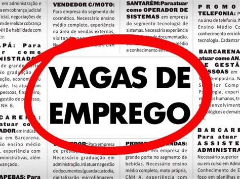 vagas de emprego 07 de dezembro 2023