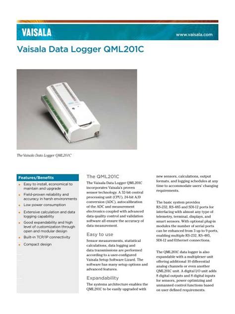 Vaisala Data Logger Qml201C
