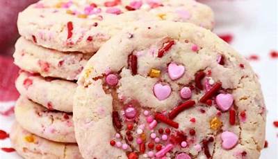 Valentine Cake Mix Cookies