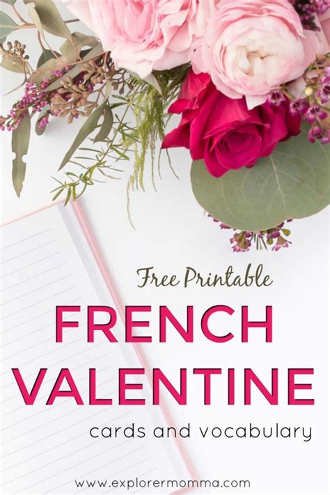 French Valentine set of 6 PRINTABLE download animals