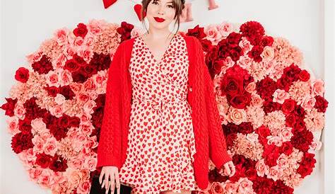 Heart Print Pullover Top and Sleeves Valentines day outfits casual