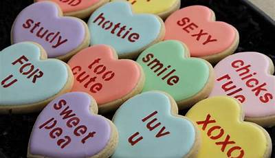 Valentine Cookies Conversation Hearts