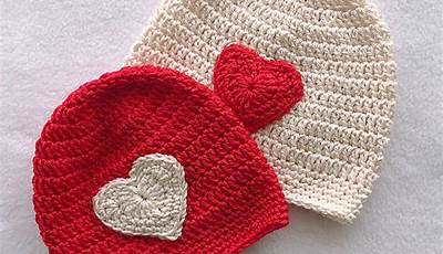 Valentine Crochet Baby Hat