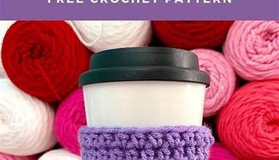 Valentine Crochet Coffee Cozy