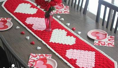 Valentine Crochet Table Runner