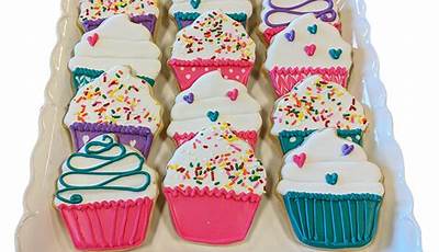 Valentine Cupcake Sugar Cookies
