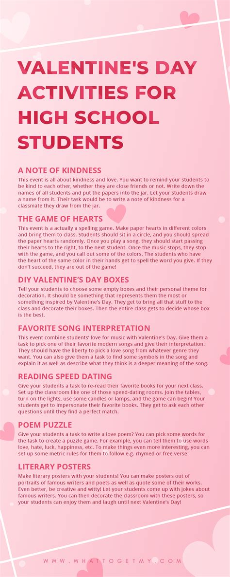 Valentine's Day Lesson Plan for MS or HS Teaching teens