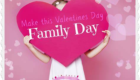 Together on Valentines Day. Lovely Family Celebrating Valentines Day