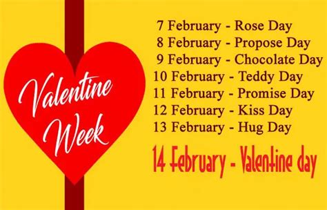 Valentine Day Week List 2021 Hindi picnation