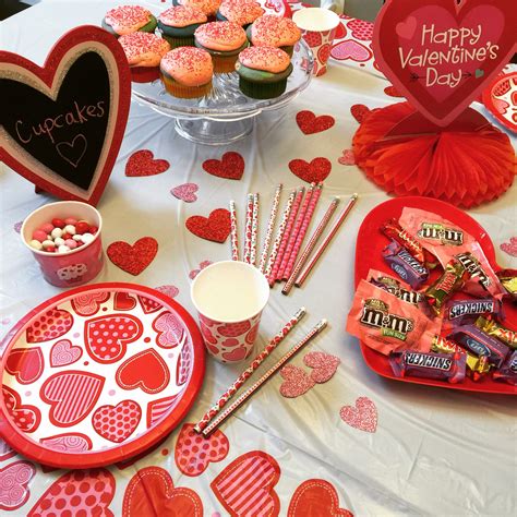 Valentines day themed babyshower dessert table